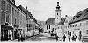 Ybbsitz 1900 - náměstí s rodným domem syna Josefa